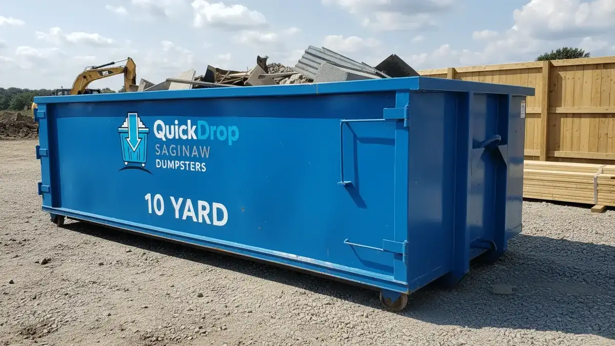 Roll-off dumpster delivery to Chesaning, MI by Quick Drop Saginaw Dumpsters