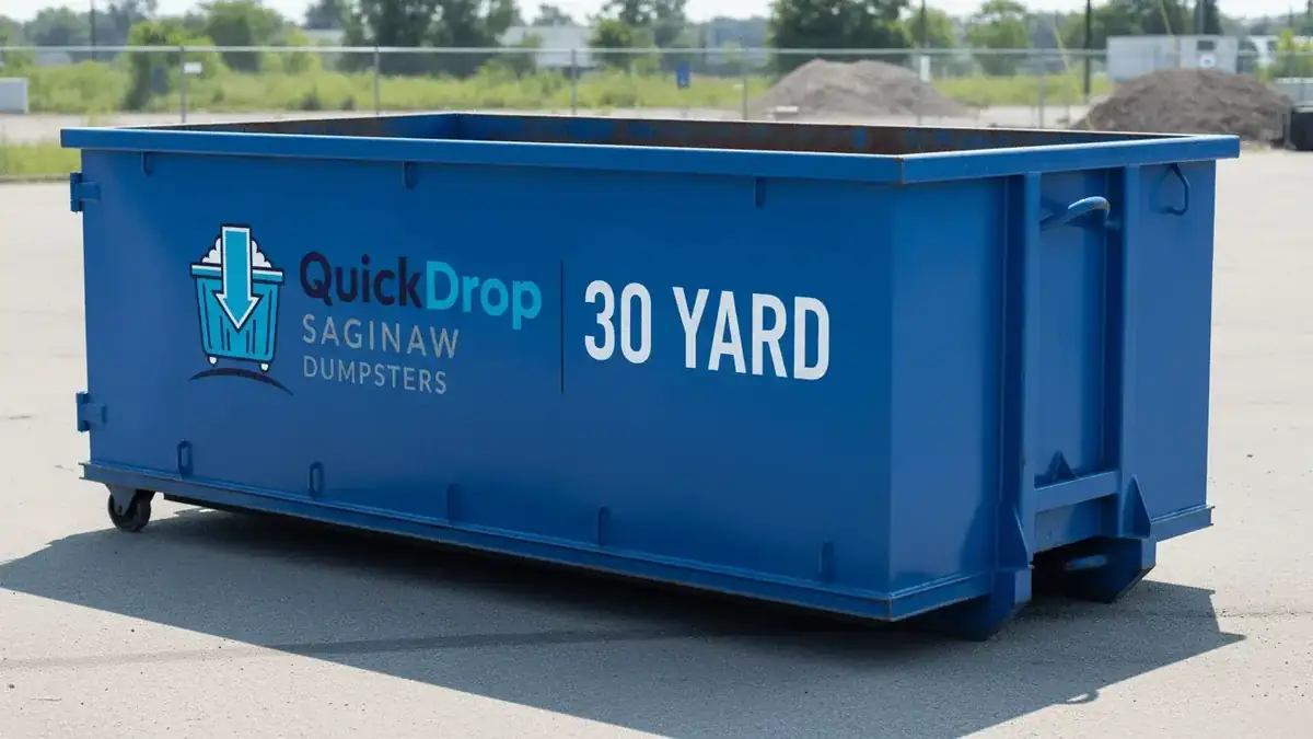 30 yard roll-off container from Quick Drop Saginaw Dumpsters in Saginaw