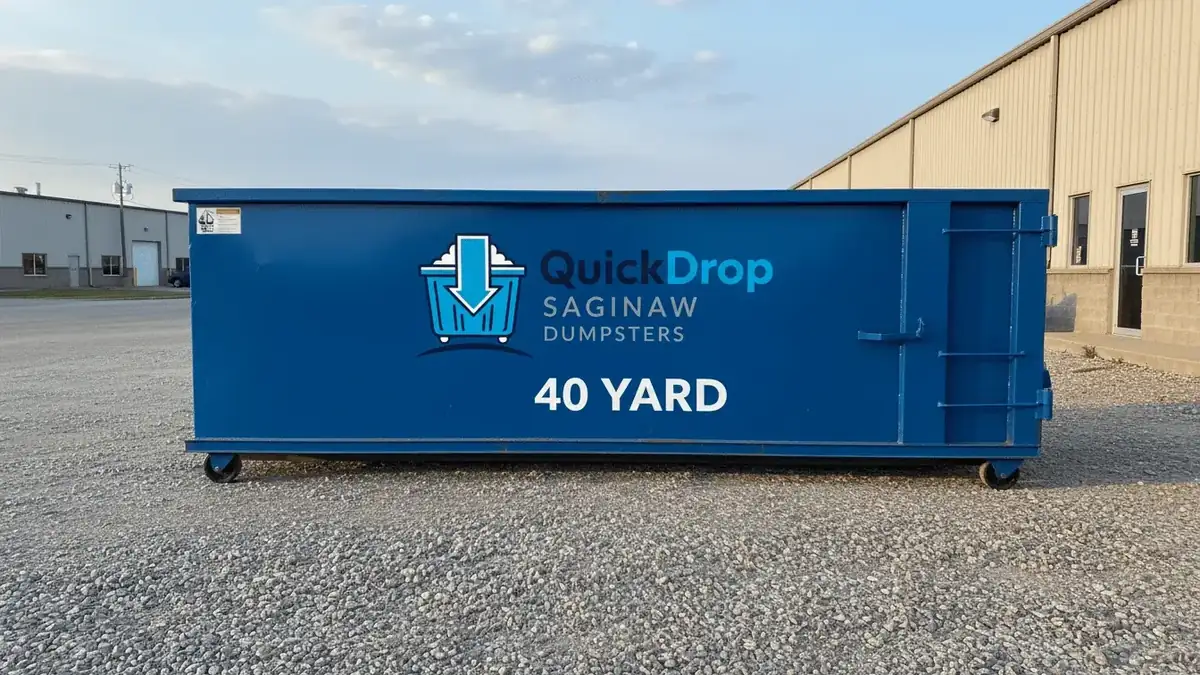 40 yard roll-off container from Quick Drop Saginaw Dumpsters in Saginaw