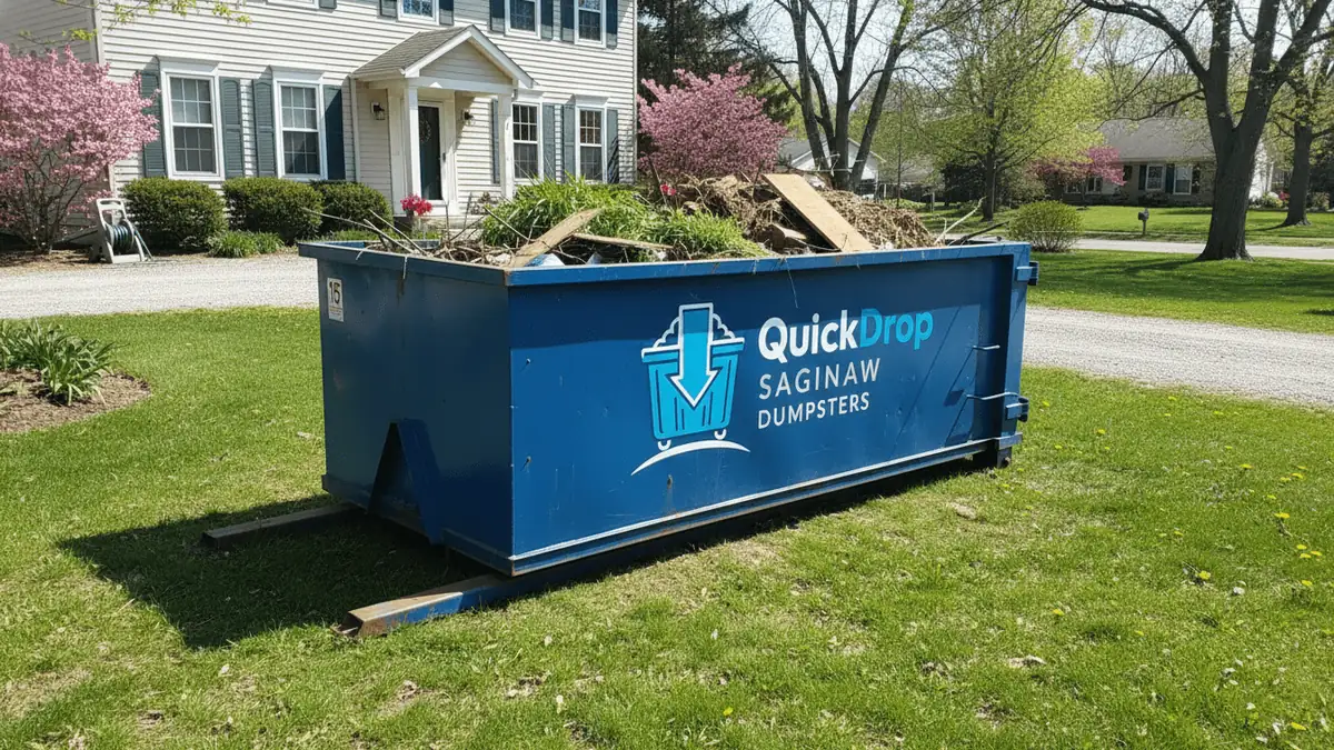 Roll-off dumpster delivery to Hemlock, MI by Quick Drop Saginaw Dumpsters